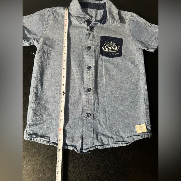 WEATHERPROOF VINTAGE Little Boy 2pc Woven Shirt  Short Set Dinosaurs Size 7 - Picture 2 of 9